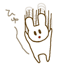 Deadpan white rabbit. sticker #7797928