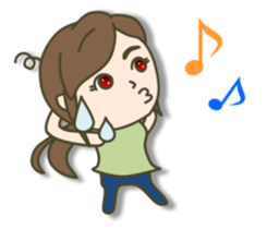 jeans sometimes ponytail sticker #7798094