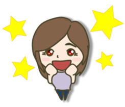 jeans sometimes ponytail sticker #7798107