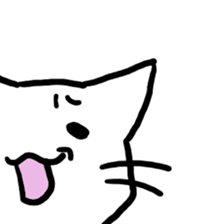white cat(chirolu) sticker #7798426