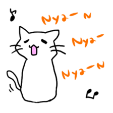 white cat(chirolu) sticker #7798431