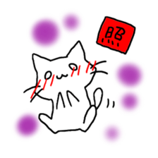 white cat(chirolu) sticker #7798434