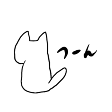 white cat(chirolu) sticker #7798435