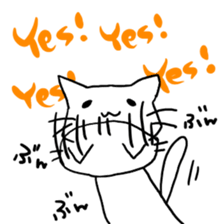 white cat(chirolu) sticker #7798437