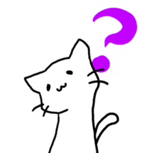 white cat(chirolu) sticker #7798447