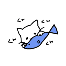 white cat(chirolu) sticker #7798449