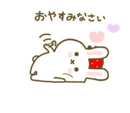 Rabbit Strawberry Yokutukau Kotoba sticker #7799267
