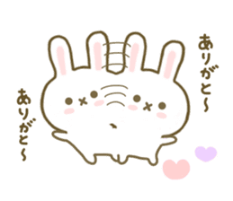 Rabbit Strawberry Yokutukau Kotoba sticker #7799274