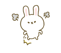 Rabbit Strawberry Yokutukau Kotoba sticker #7799280