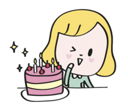 Nana blond girl sticker #7799308