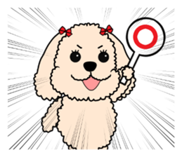 Mogu and Marco of toy poodles/Honorific2 sticker #7799956