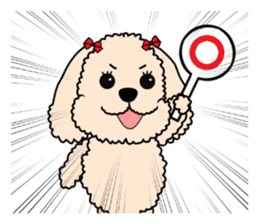 Mogu and Marco of toy poodles/Honorific2 sticker #7799956