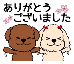 Mogu and Marco of toy poodles/Honorific2 sticker #7799970