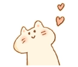 Little  White Cat!! sticker #7800069