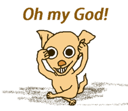 Chihua-tan of chihuahua(English version) sticker #7800457