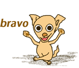 Chihua-tan of chihuahua(English version) sticker #7800458