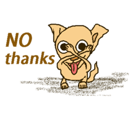 Chihua-tan of chihuahua(English version) sticker #7800460