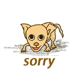 Chihua-tan of chihuahua(English version) sticker #7800466