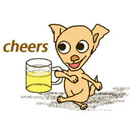 Chihua-tan of chihuahua(English version) sticker #7800476