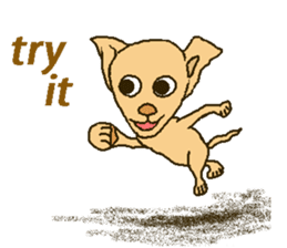 Chihua-tan of chihuahua(English version) sticker #7800479