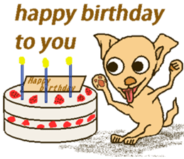 Chihua-tan of chihuahua(English version) sticker #7800480