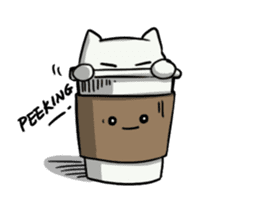 Coffee Meow sticker #7801112