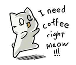 Coffee Meow sticker #7801119