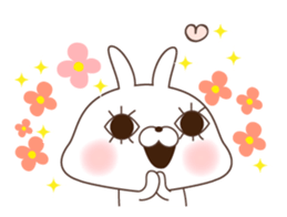 sharp-tongued rabbit sticker #7801169