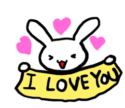 love you bunny sticker #7803574