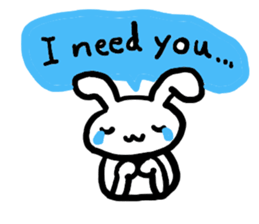 love you bunny sticker #7803575