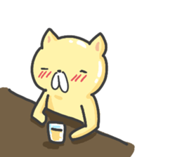 piggy cat sticker #7805303