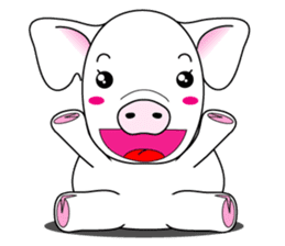 pretty mini-pig. sticker #7805972