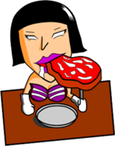 Bob hair five sticker #7806809