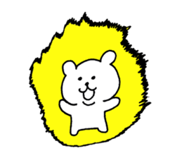 Relax simple bear sticker #7807451