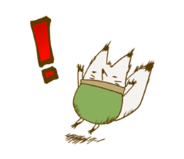 YAMAGUCHI-BEN white fox 3 sticker #7809785