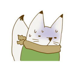 YAMAGUCHI-BEN white fox 3 sticker #7809794