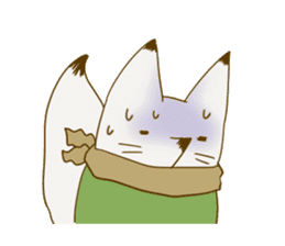 YAMAGUCHI-BEN white fox 3 sticker #7809794