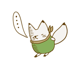 YAMAGUCHI-BEN white fox 3 sticker #7809796