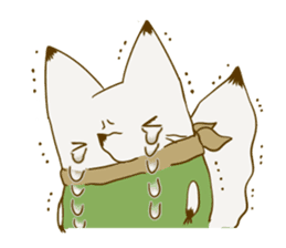 YAMAGUCHI-BEN white fox 3 sticker #7809801