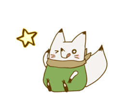 YAMAGUCHI-BEN white fox 3 sticker #7809803