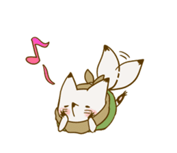 YAMAGUCHI-BEN white fox 3 sticker #7809804