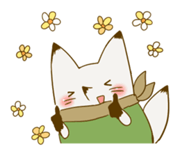 YAMAGUCHI-BEN white fox 3 sticker #7809805