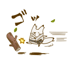 YAMAGUCHI-BEN white fox 3 sticker #7809810