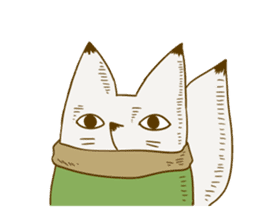 YAMAGUCHI-BEN white fox 3 sticker #7809811
