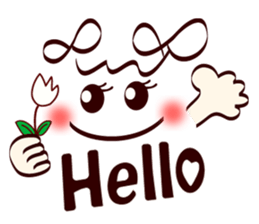 Pretty smile face sticker #7809893