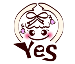 Pretty smile face sticker #7809901