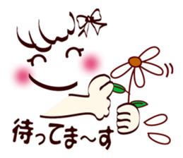 Pretty smile face sticker #7809914