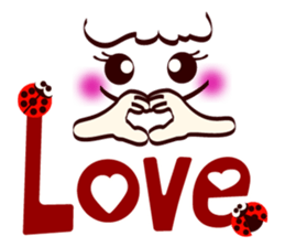 Pretty smile face sticker #7809929