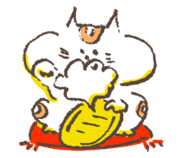 Hermit of the cat !!! sticker #7810399