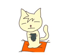 The cat which does not want to work sticker #7811812